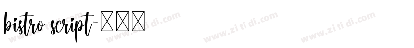 bistro script字体转换